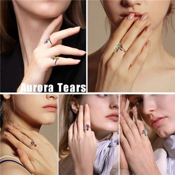 Adjustable Spiral Turtle Ring Aurora Tears Turtle Celtic 925 Sterling Silver - Picture 2 of 8